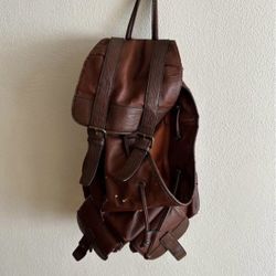 Vintage Leather Backpack 