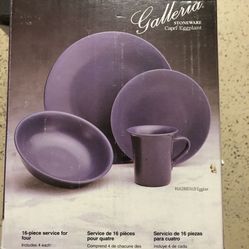 New eggplant Dishes Service of 4 ///OBO