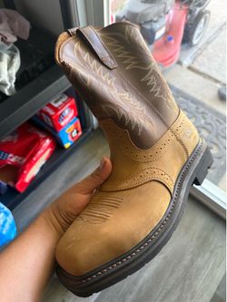 Brand steal toe boots