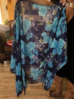Floral Sheer Kimono Cardigan Cover-Up