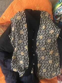 Fendi print Blouse- local pick up only