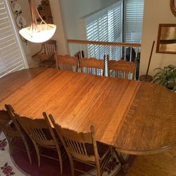  American Golden Oak banquet set ( Family Family Heirloom )