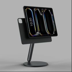 LULULOOK iPad Magnetic Stand Upgraded 360° Rotating Base, Foldable Adjustable Aluminium iPad Holder for Pro 11" M4/M5 Desk Stand, Only for ipad Pro 11