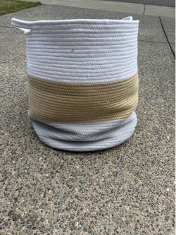 Woven cotton basket