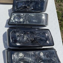 Chevy Silverado Smoked Headlights New