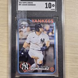 2024 Topps Chrome Jasson Dominguez Rookie Card SGC 10
