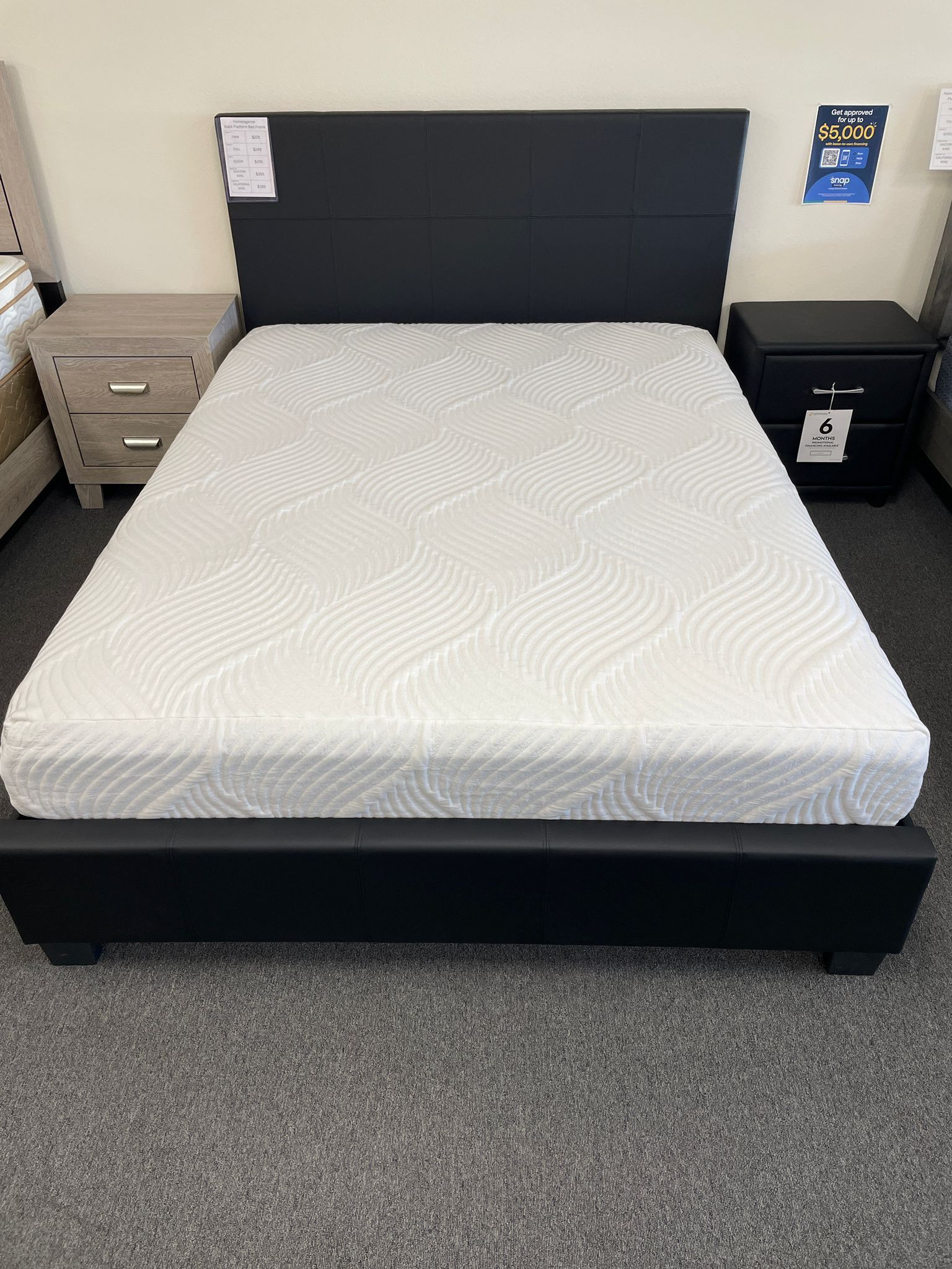 Queen Size Bed Frame With Mattress 