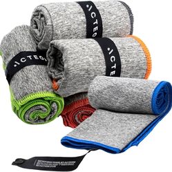 Microfiber Gym Towels - Quick Dry, Highly Absorbing, Odor-Free, Pack of 5