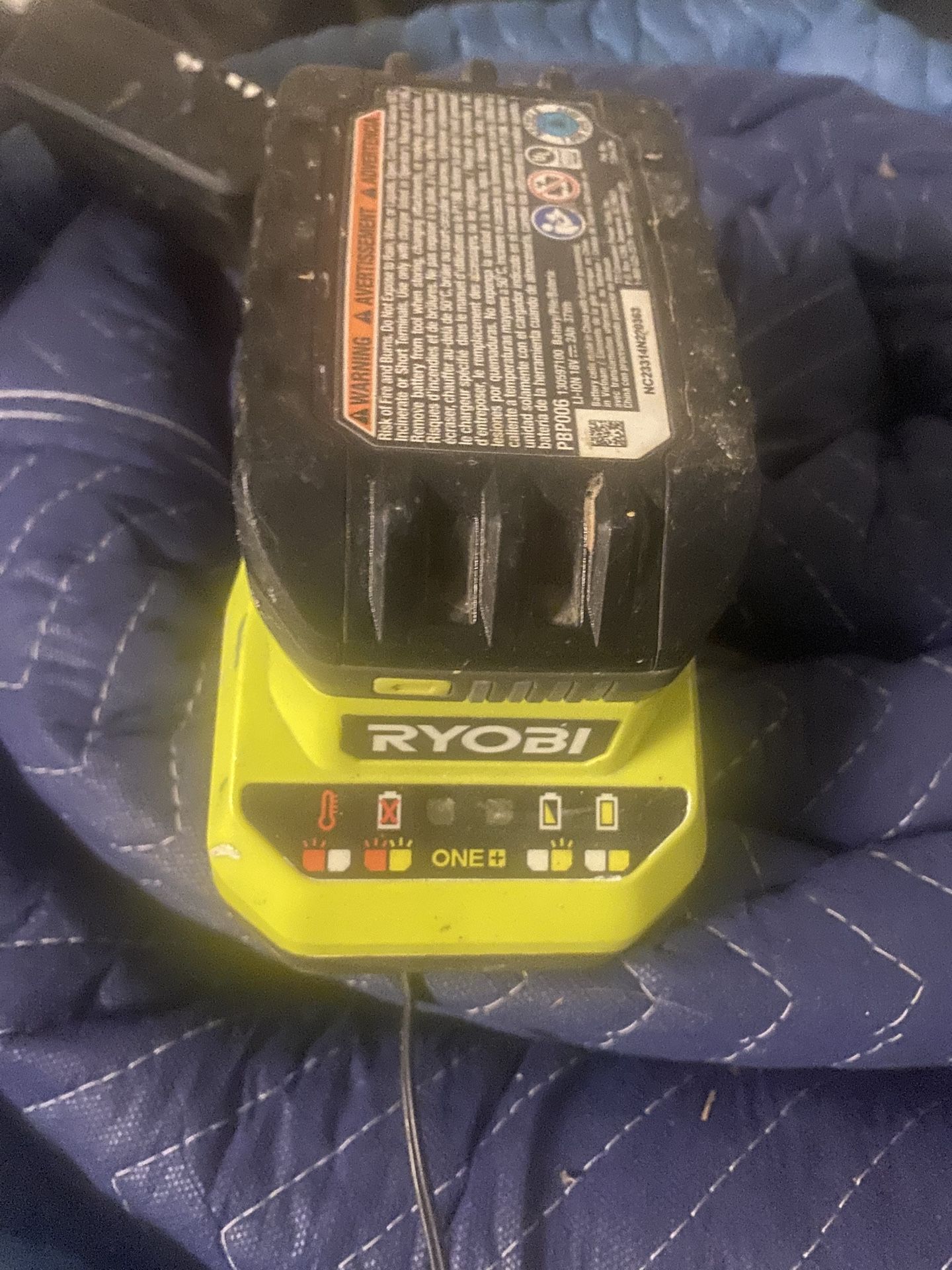 Package Deal  Ryobi Battery And Dual Charger And Single Charger 18 V.