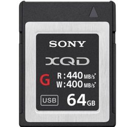 Sony G Series 64GB XQD Memory Card, 400MB/s Write, 440MB/s Read