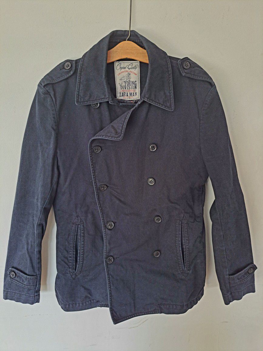 Zara Man Young Collection Indigo Spring Jacket Cotton  Denim  