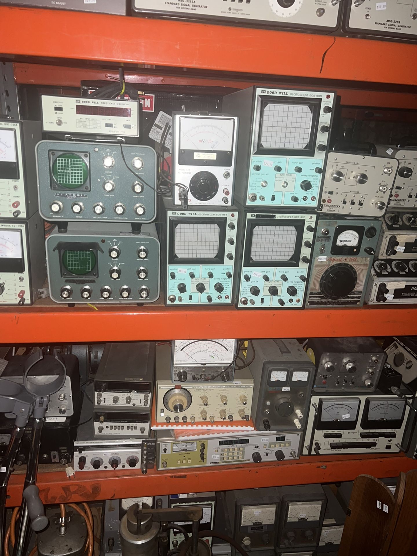 Lot Of Vintage Electronic Test Equipment Oscilloscope Frequency Generator