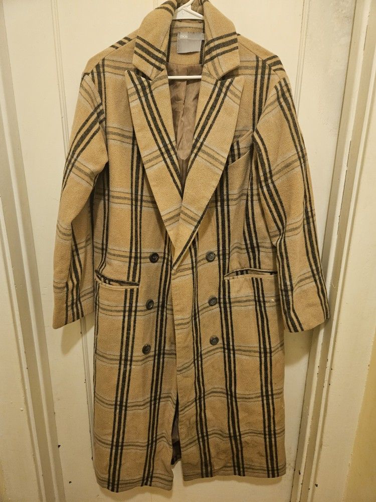 ASOS Plaid Wool Blend Coat - US Size 2