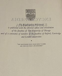 Encyclopedia Britannica 1768 Edition 1953 Printing 24 Volume