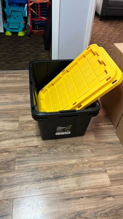 Heavy Duty Plastic Storage Tote with Lid