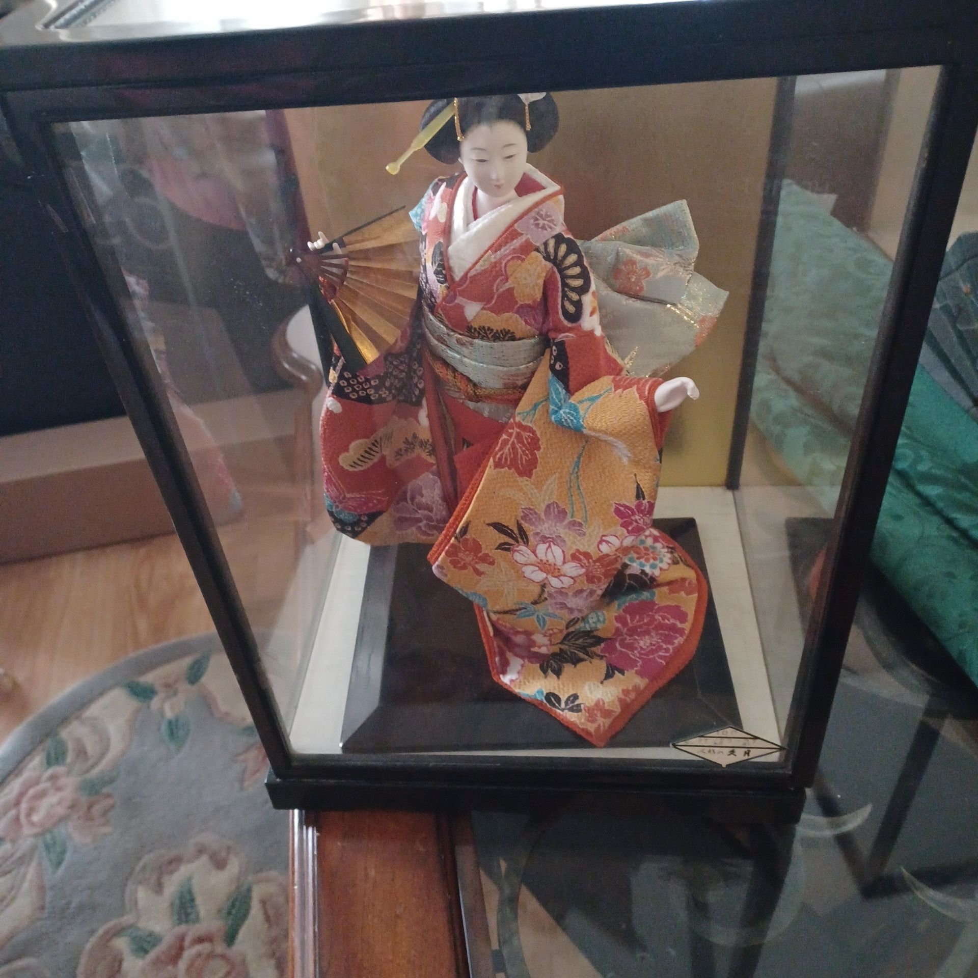 Japanese Doll With Showcase, Vintage