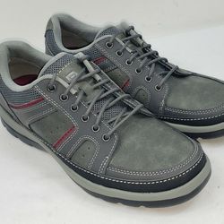 Rockport Men's Mudguard Blucher Casual Lace-Up Shoe V82622 Grey Leather Size 9 M