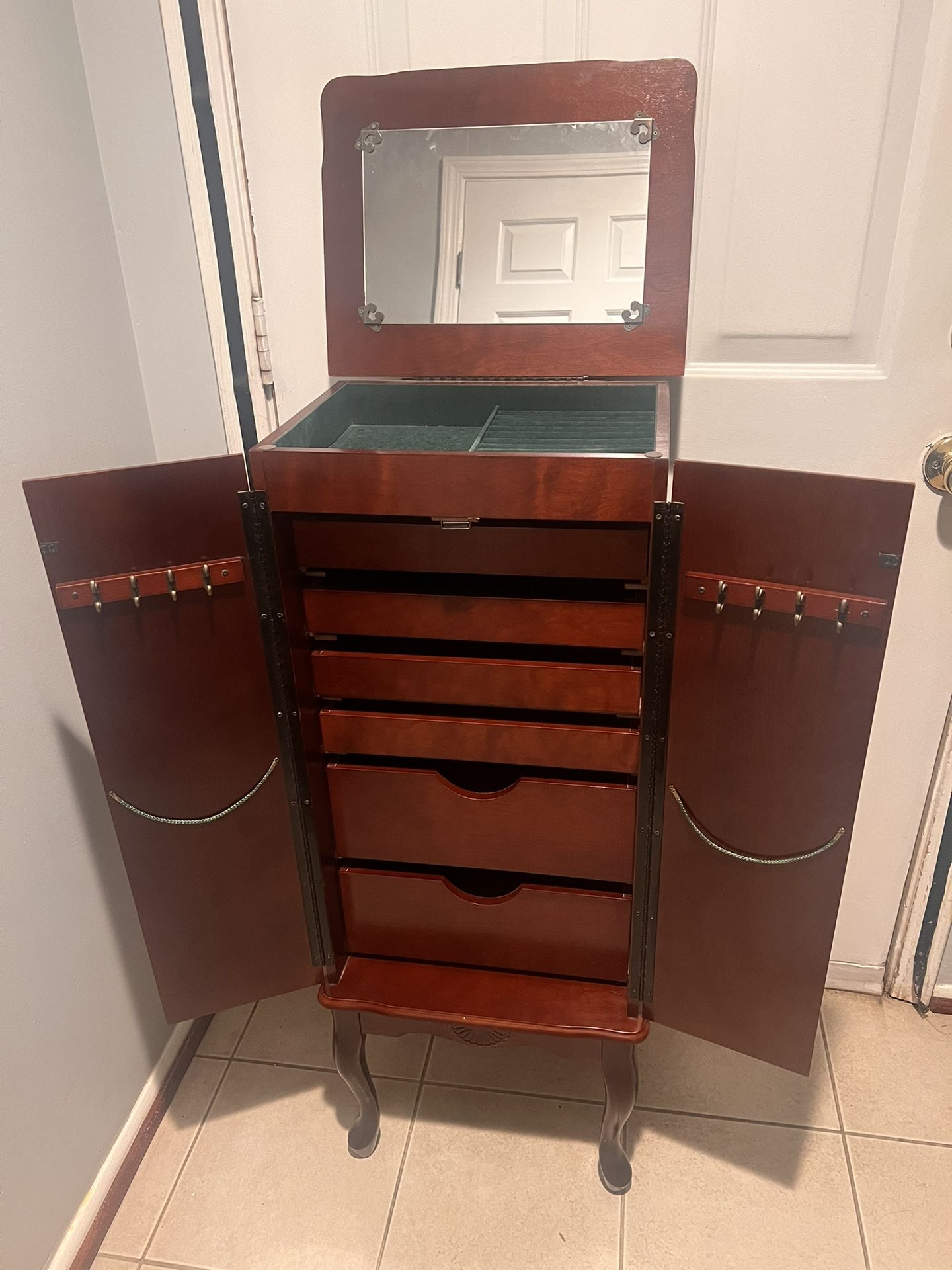 Solid Wood Jewelry Armoire