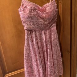 Teen Pink Sequin HOCO Dress, Size 0