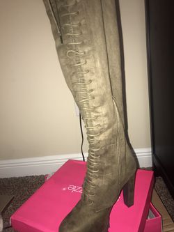Over the knee heeled boots