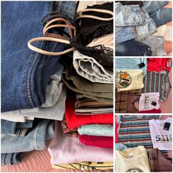 Huge 40pc Woman Junior Clothes Lot Western Boot Barn Ariat Levi’s Size S/m 27 (4-6) New