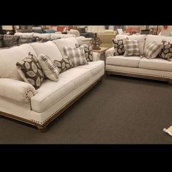 07C1G05*___ Large Sofa And Loveseat, Wheat Collection by Ashley * Brand New * In Stock*P a y  E a s i l y