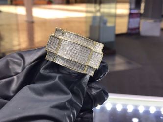 10k Gold Men’s Ring Natural Diamond Size 10 Available In Stock..💎💎💎