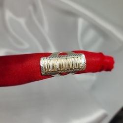 925 SILVER Ring With Solid 10k Gold Letters 