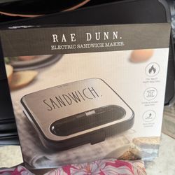 NIB Rae Dunn Electric Sandwich Maker New Never Used.