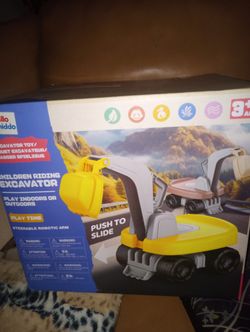 Children Riding Excavator 