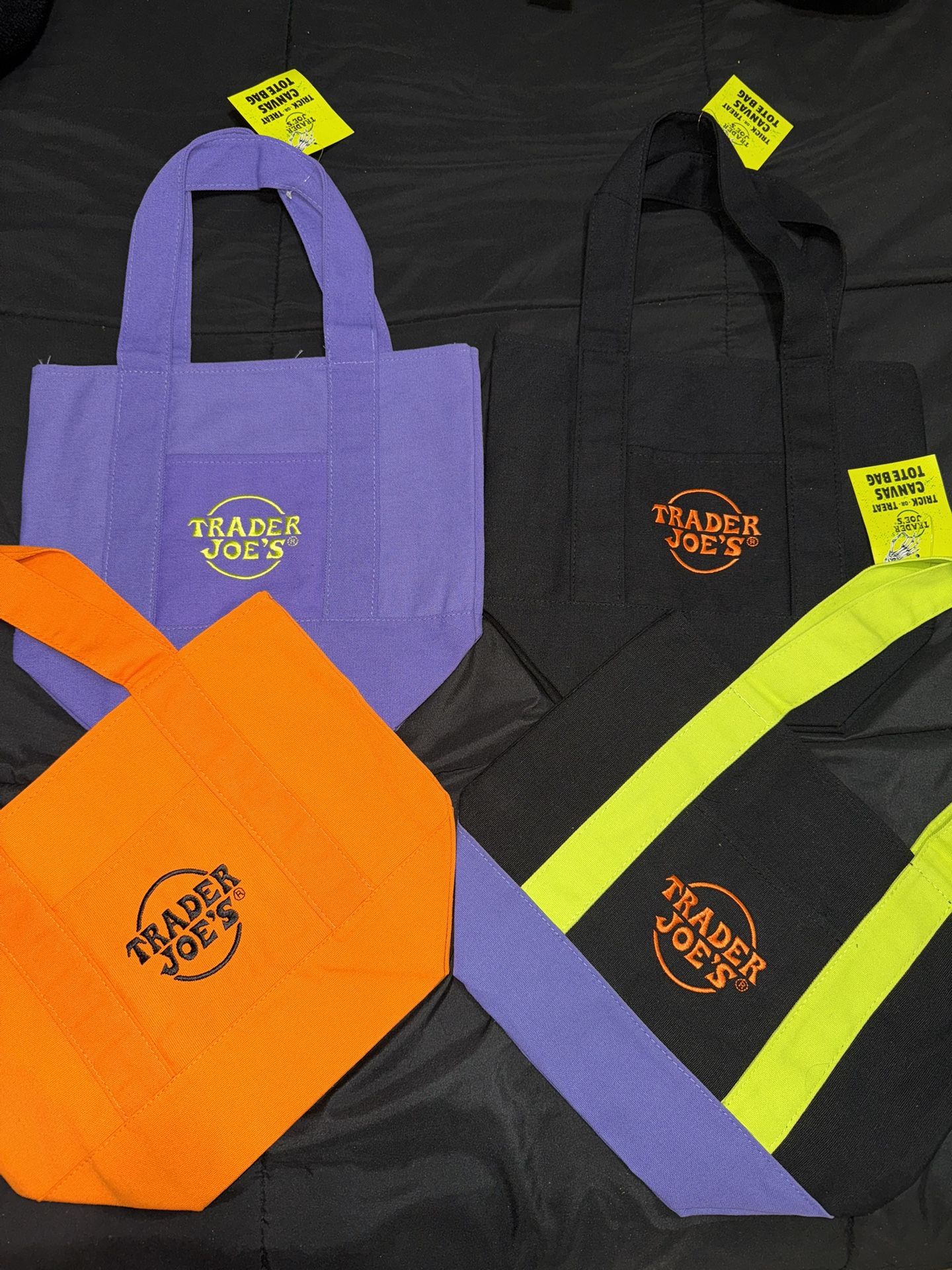 Trader Joes Trick Or Treat Canvas Tote Bags