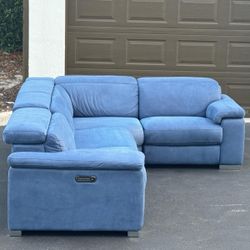 Sofa/Couch Sectional - Electric Recliner - Microfiber - Blue - Delivery Available 🚛