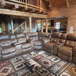 Leather Sectional With Recliner