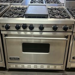 Viking 36”Wide Gas Range Stove Stainless Steel With 6 Burners 