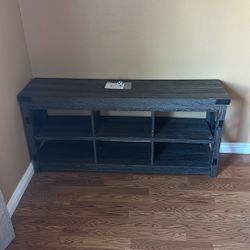 Stylish Gray Wood TV/Console Stand