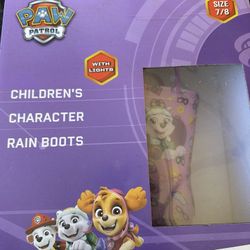 Paw Patrol Children’s Character Rain Boots With Lights
