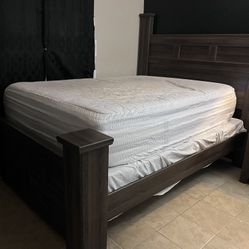 For Sale: Modern Bedroom Set – Bedframe with Headboard, Nightstand, and Dresser with Mirror