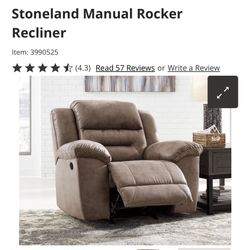 Ashley Recliner 100  OBO - Stoneland Manual Rocker Recliner