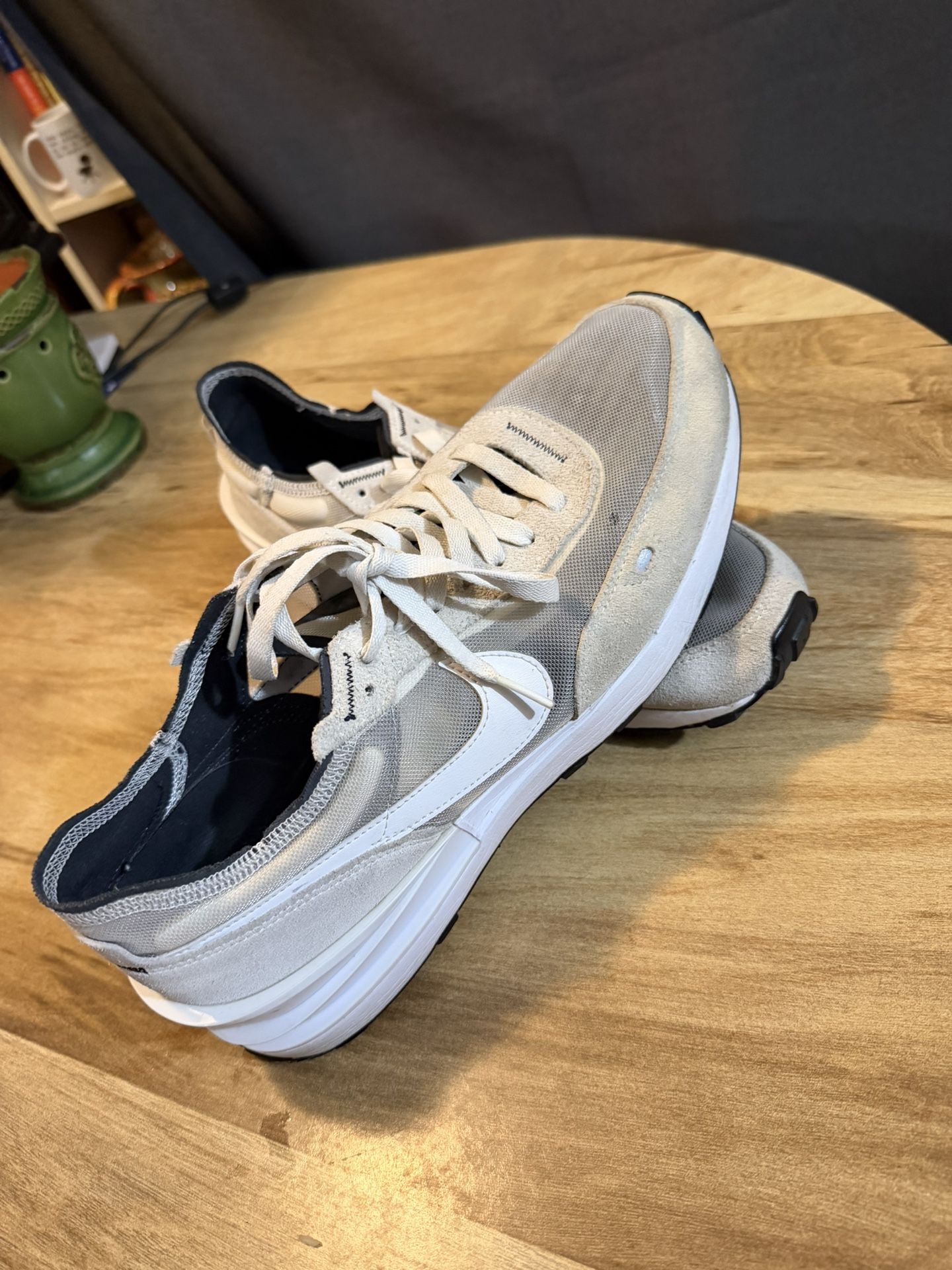 Men’s Nike Waffle One Shoe Size 12 DA7995 100 Summit White Gray Black Running