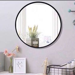 FANYUFANYUSHOW 20'' Gold Circle Mirror for Wall Mounted, Modern Brushed Brass Metal Frame Circular Mirror for Wall Decor, Vanity, Living Room, Bedroom