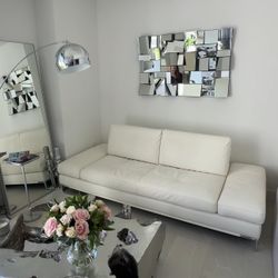 Modani sofa leather white sofa