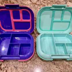 Bentgo Bento Lunch Box With Removable Cold Pack X2 Like New The beige ice pack tray goes under the food compartment tray and can be frozen to keep foo