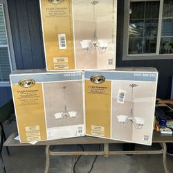 5 Light Chandelier Brush Nickel 