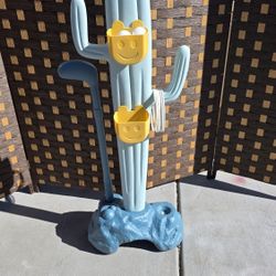 3 In 1 Cactus Toy Stand Sports Activity Center W/ Golf & Ring Toss TY327944