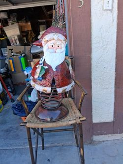 Beautiful Jumping Christmas Santa Spring Mounted 