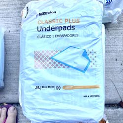 NEW McKesson Classic Plus Underpads 10pk CHUX
