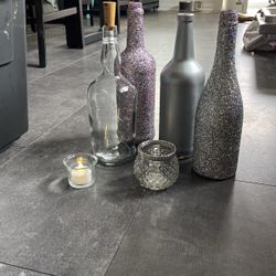 Wedding Bottles And Flameless Votive Candles