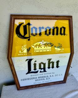 Corona Light Beer Mirror Bar Sign