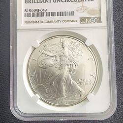 1996 BU $1 American Silver Eagle NGC Certified