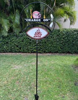 UCF Knights Football Goal Spinning Yard Sign Custom Decor